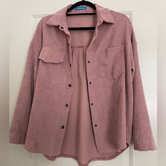 Pink Corduroy Overshirt - Picture 1 of 3